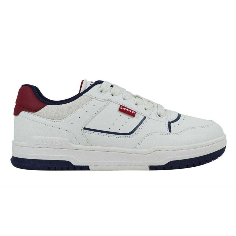 Levis Childrens/Kids John Sneakers / White/Navy